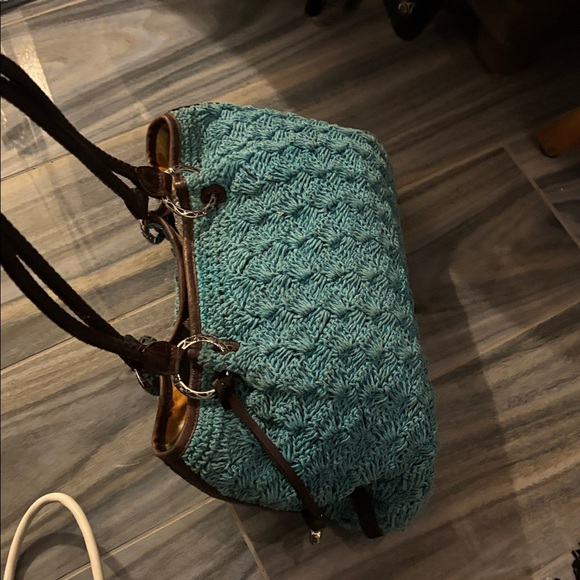 Brighton Teal Macrame Shoulder Bag - Picture 7 of 12